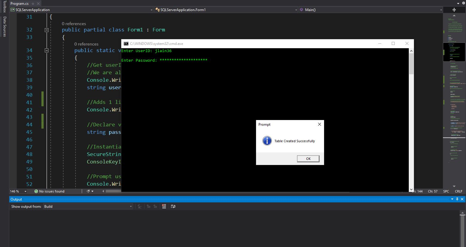 Database Table Created Successfully